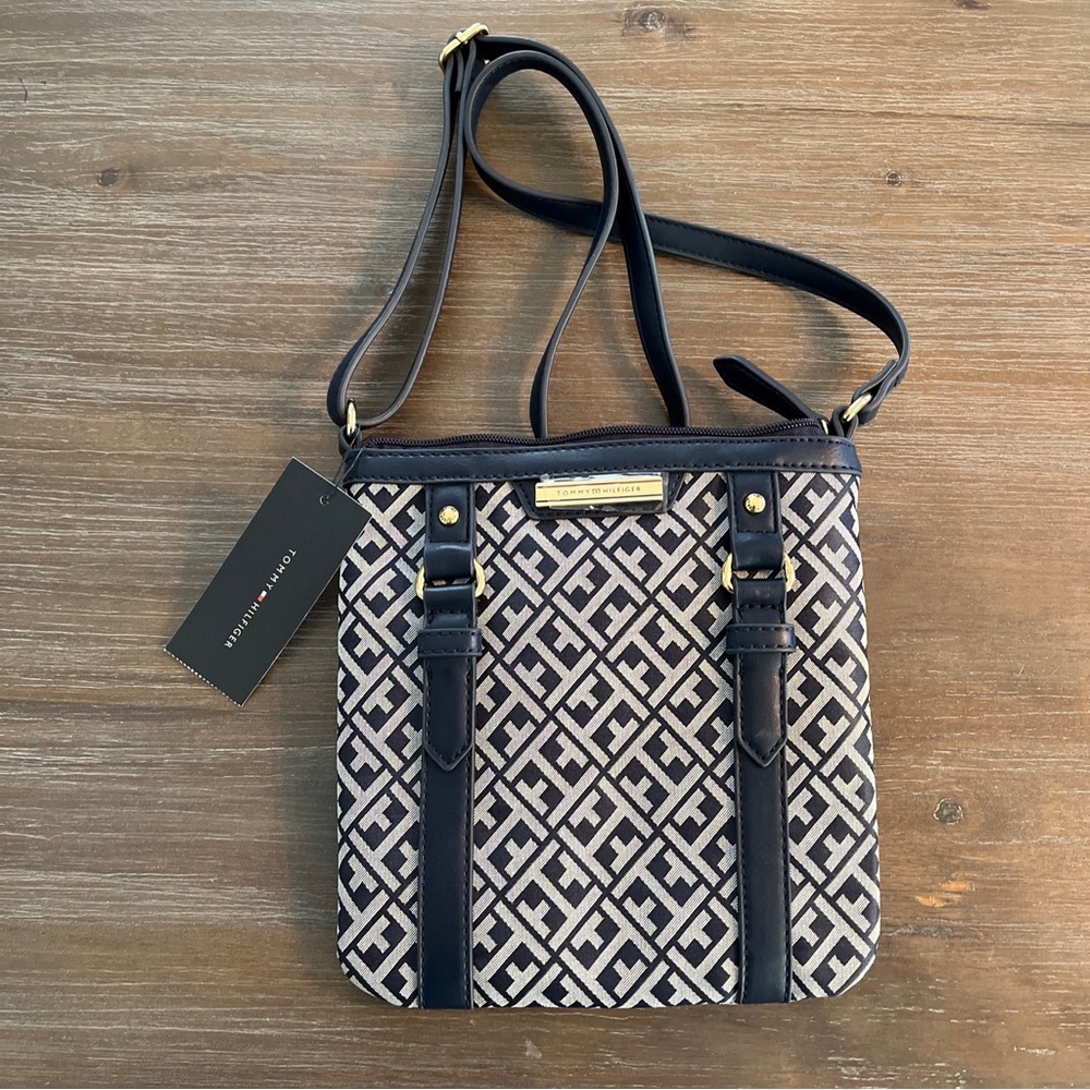 Tommy Hilfifer blue crossbody purse